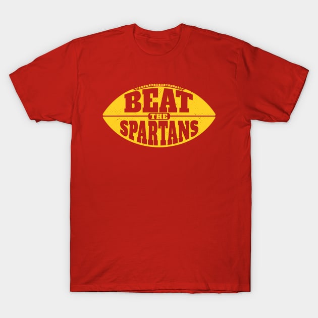 Beat the Spartans // Vintage Football Grunge Gameday T-Shirt by SLAG_Creative